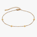 White Enameled Chain Coin Station Anklet